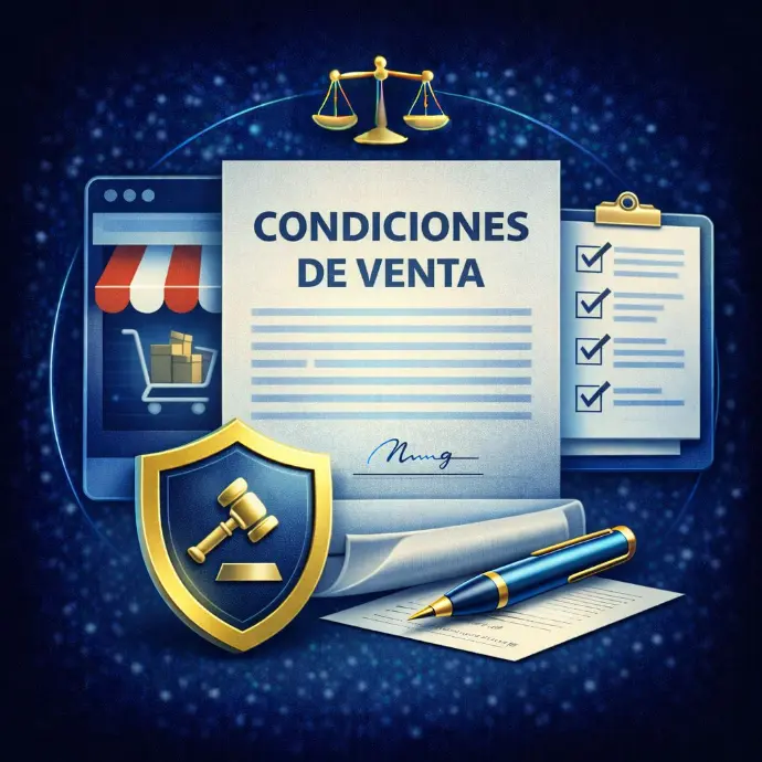 Servicio jurídico - Condiciones de venta por su sitio web, comercio electrónico o ERP